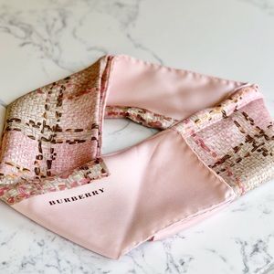 Pink Burberry Silk Scarf